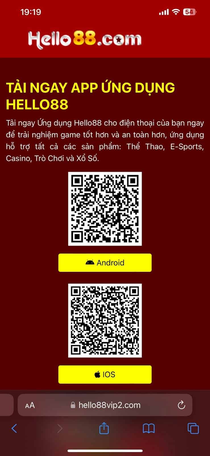 Hướng dẫn Tải App Hello88 Trên Android và iOS